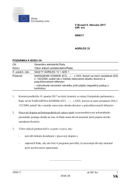 5990/17 zk/MC/kn 1 DGB 2B 1. Komisia predložila 18. januára 2017