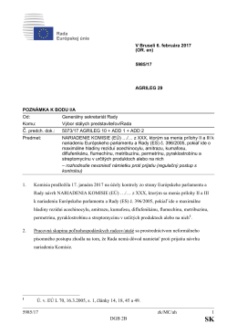 5985/17 zk/MC/ah 1 DGB 2B 1. Komisia predložila 17. januára 2017