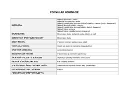 formulár nominácie
