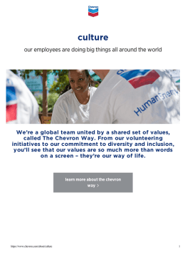 Culture &mdash; Chevron.com
