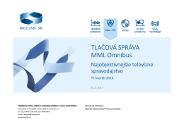 Tlačová správa - MEDIAN SK, sro