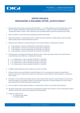 Stručn&eacute; pravidl&aacute; s&uacute;ťaže