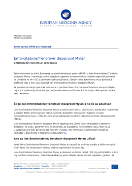 Emtricitabine Tenofovir disoproxil Mylan, INN - EMA