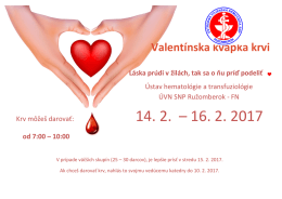Valentínska kvapka krvi