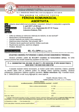 F&eacute;rov&aacute; komunik&aacute;cia asertivita