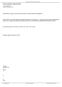 Osma pobeda LajkovÄ•anki