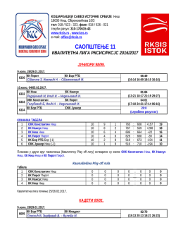 Saopstenje 11_Kvalitetna liga_2016_17