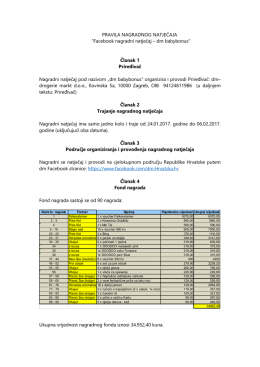 pravila nagradne igre - Dedal komunikacije doo