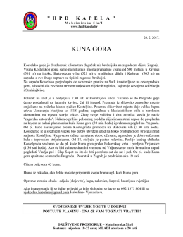 KUNA GORA - HPD Kapela