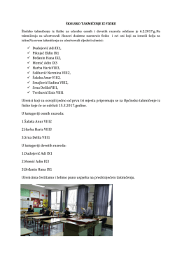 Dudojević Adi IX1, Piknjač Eldin IX1 Brđanin Hana IX2, Memić Adin