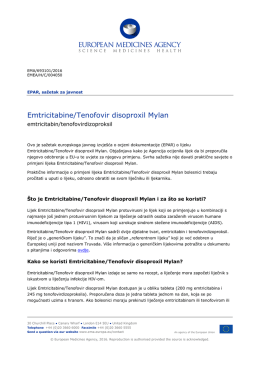 Emtricitabine Tenofovir disoproxil Mylan, INN - EMA