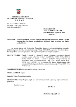 20.Prijedlog odluke o namjeri davanja koncesije na pomorskom
