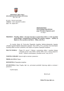 25.Prijedlog odluke o davanju koncesije na pomorskom dobru u