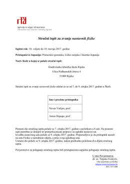 Stručni ispit za zvanje nastavnik fizike