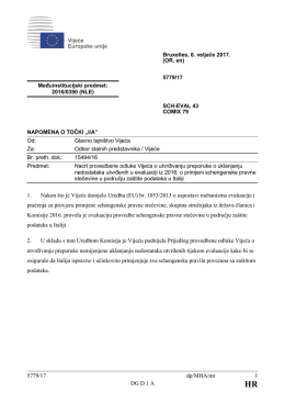 5779/17 dp/MHA/mr 1 DG D 1 A 1. Nakon što je Vijeće donijelo