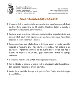 Župne obavijesti - Župa i samostan sv. Antuna Padovanskoga Novi