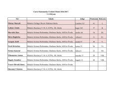 Curie Matematika Területi Döntő 2016/2017. 3. évfolyam Név Iskola