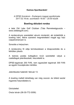 Bowling d&eacute;lut&aacute;nt rendez