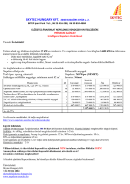 PR&Eacute;MIUM csomag &Aacute;R r&eacute;szletezve