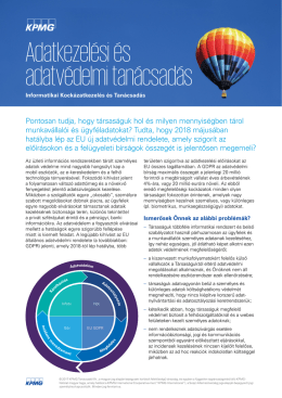 Adatkezel&eacute;si &eacute;s adatv&eacute;delmi tan&aacute;csad&aacute;s