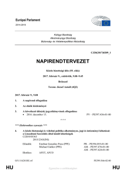 HU HU NAPIRENDTERVEZET