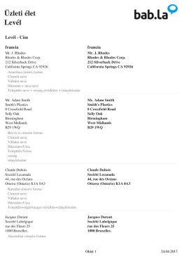 &Uuml;zleti &eacute;let Lev&eacute;l