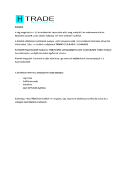 rólunk - Hamar Trade Kft.