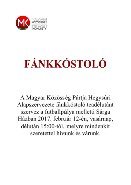 MAGYAR KOAL&Iacute;CI&Oacute; P&Aacute;RTJA