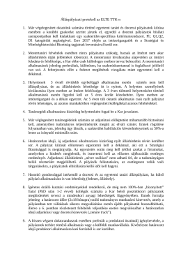 Álláspályázati protokoll az ELTE TTK