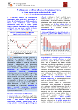 A lakáspiacon továbbra is Budapest mutatja az irányt, az üzleti