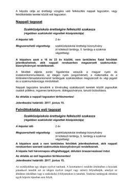 Felnőttoktat&aacute;si t&aacute;j&eacute;koztat&oacute; 2017-2018