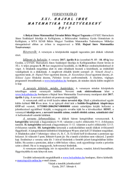 Let&ouml;lt&eacute;s PDF form&aacute;tumban - Bolyai J&aacute;nos Matematikai T&aacute;rsulat
