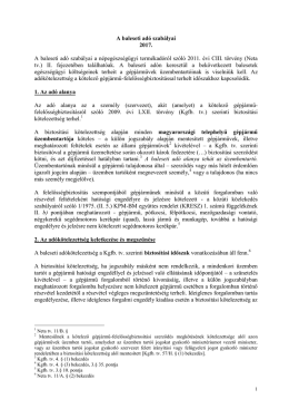 A baleseti ad&oacute; szab&aacute;lyai