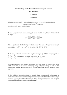 II. forduló