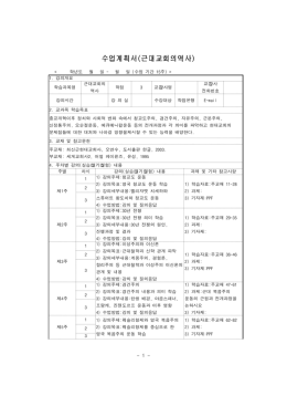 수업계획서(기독교상담개론)