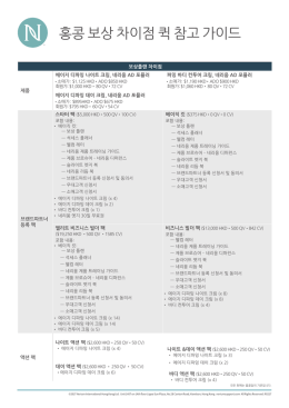 홍콩 보상 차이점 퀵 참고 가이드