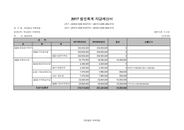2017 법인회계 자금예산서