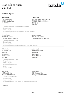 Giao tiếp c&aacute; nh&acirc;n Viết thư - Từ điển online của bab.la