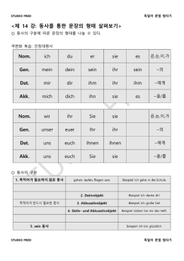 독일어 문법 썸타기 스크립트 제14강