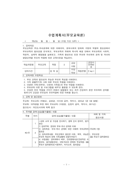 수업계획서(상담학개론)