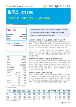 컴투스 - 신한금융투자