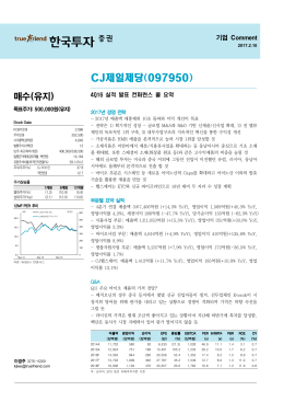 4Q16 실적 발표 컨퍼런스 콜 요약