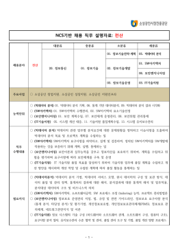 NCS기반 채용 직무 설명자료: 전산
