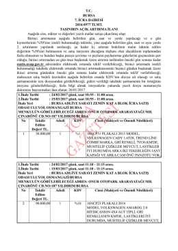 TC BURSA 7. ĠCRA DAĠRESĠ 2016/4977 TLMT