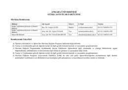 ankara &uuml;niversitesi g&uuml;zel sanatlar fak&uuml;ltesi eğitim işleri komisyonları