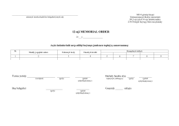 MO-8 Býujet 12-nji memorial order