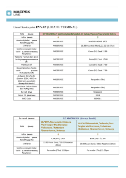 Liman/ Service point: EVYAP (LIMANI / TERMINAL)