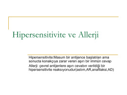 Hipersensitivite ve Allerji