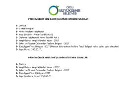 Mimar / M&uuml;hendis Kayıtları