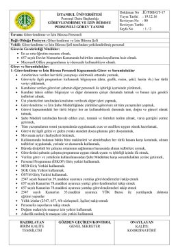 gt-17 görevlendirme ve izin bürosu personeli